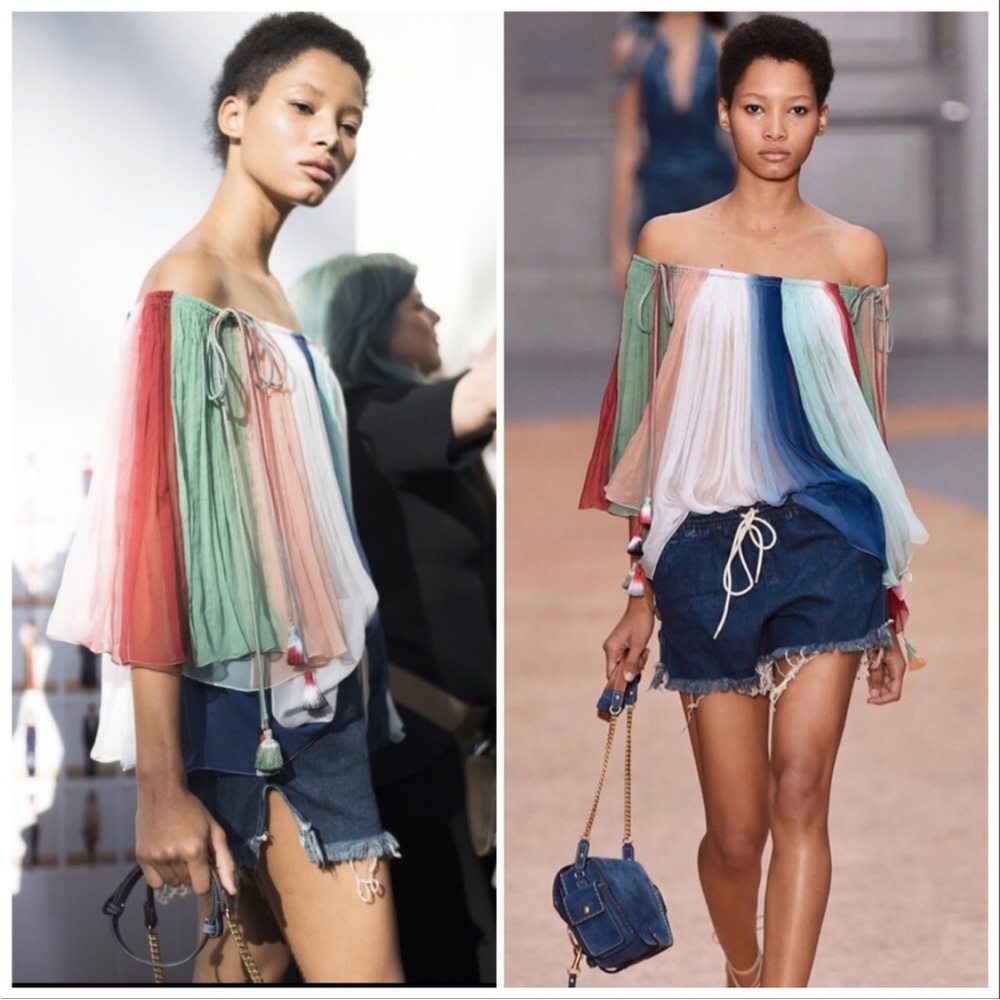 Chloe 2016 Runway chiffon silk ombré top 40 - Picture 2 of 9